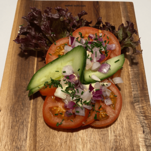 Tomatmad m. mayonnaise & løg 